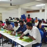 Guests enjoying traditional catering service at event in Bangalore
