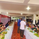 Guests enjoying traditional veg catering service in Banashankari Bangalore